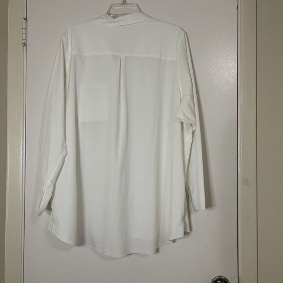 ATHLETA White outdoor button down long sleeve collar top 2X - Picture 7 of 8